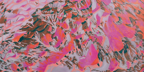 Cascade Blossoms by Anne Blenker | Acrylic and Gel Medium on Canvas Cascade Blossoms